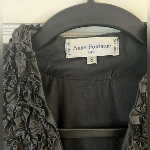 Anne Fontaine Ruffle Top, Sheer Sleeve - Picture 4 of 15